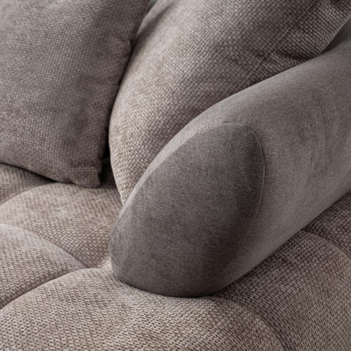 Kutna Garnitura Largo N - crna/taupe, Moderno, tekstil/metal (184/262cm) - Modern Living