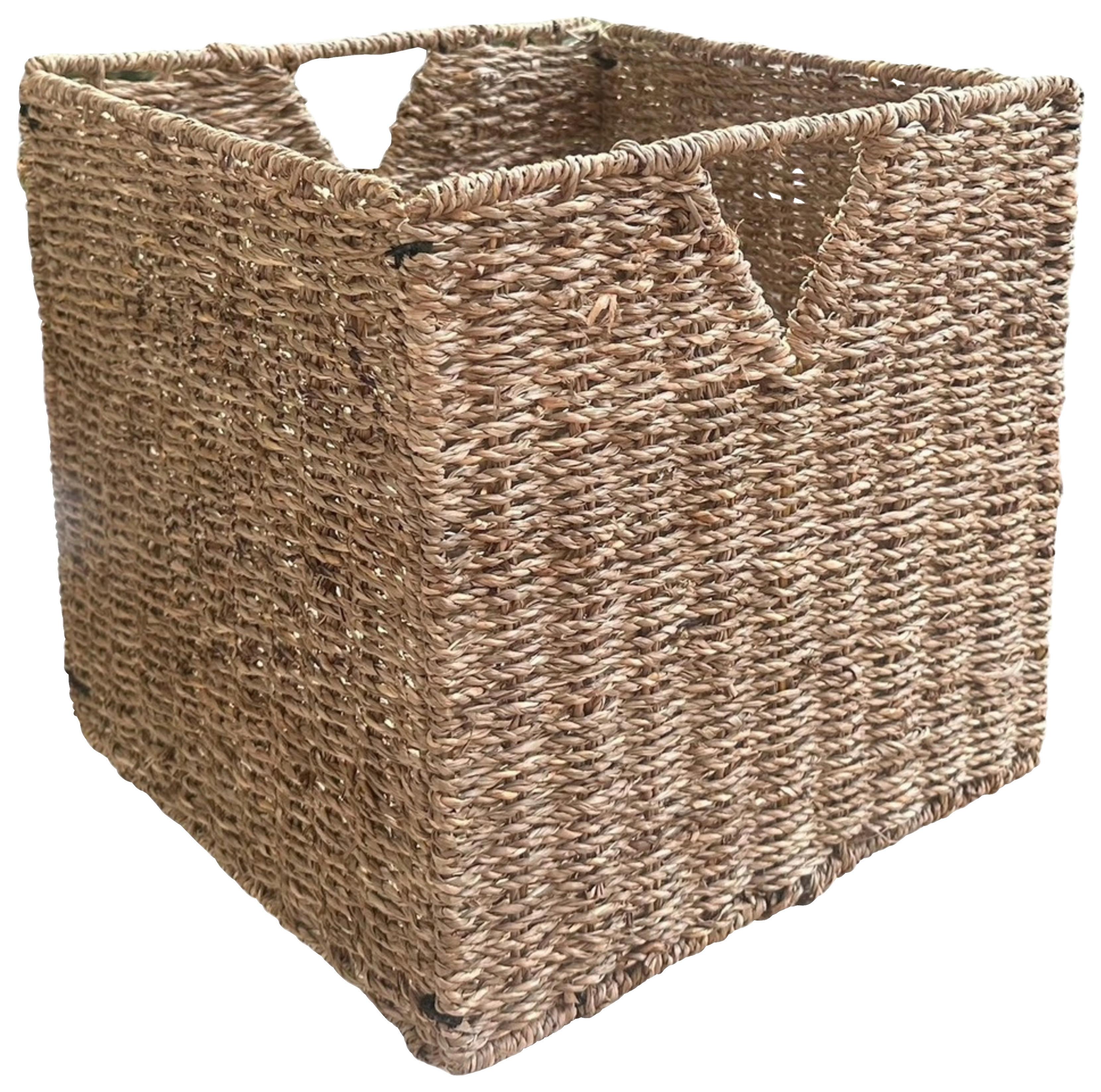 Regalkorb Mia Naturfarben - Naturfarben, KONVENTIONELL, Naturmaterialien/Metall (33/32/33cm) - Zandiara