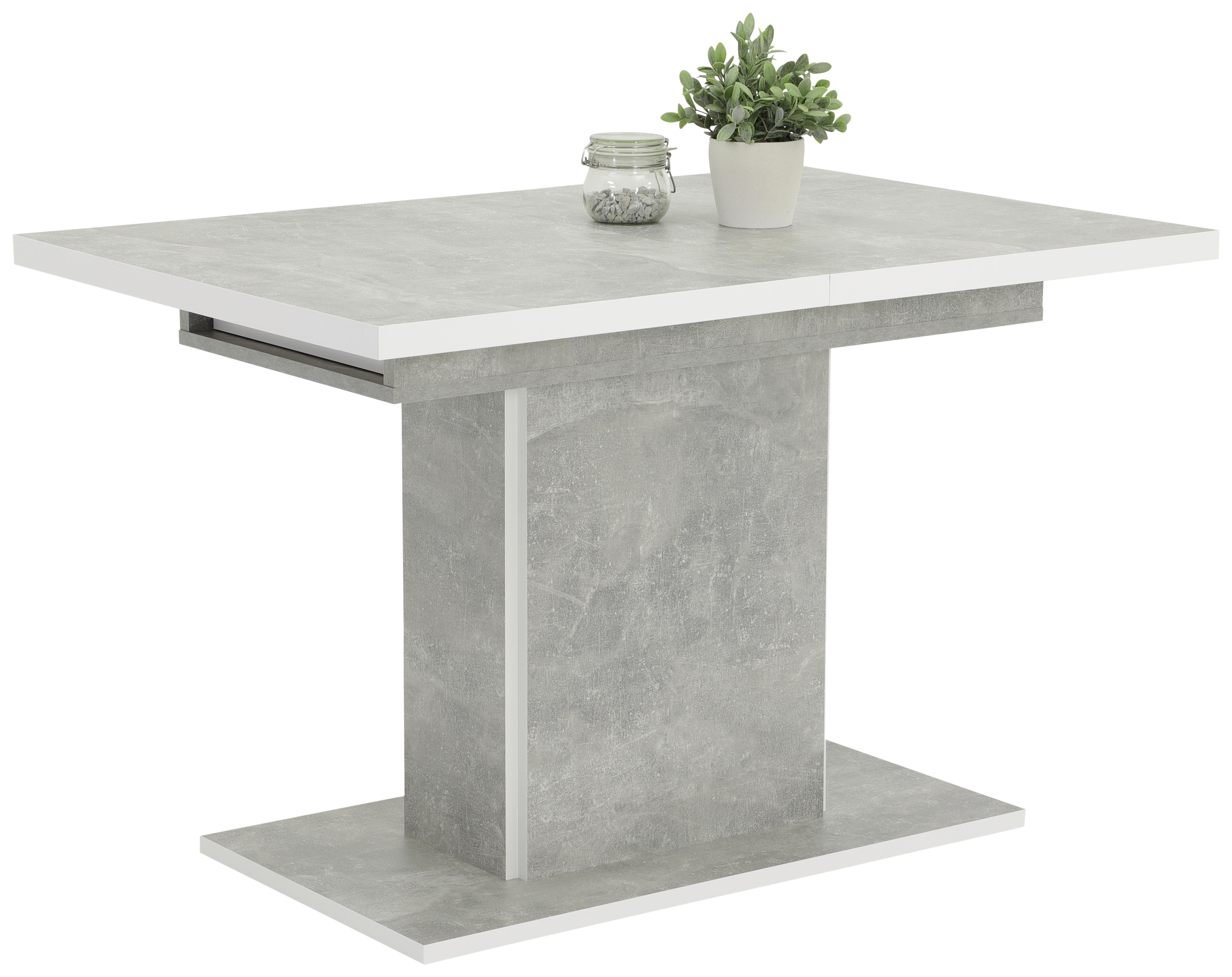 Ausziehtisch Alice in Hellgrau ca. 160x80x76cm - Hellgrau, MODERN, Holzwerkstoff (120/80/76cm) - MID.YOU