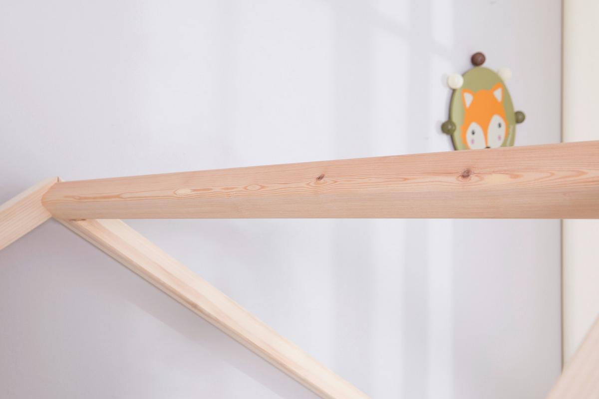 Hausbett Lou ca. 140x200 cm Holz - Naturfarben/Weiß, MODERN, Holz/Textil (140/200cm) - MID.YOU