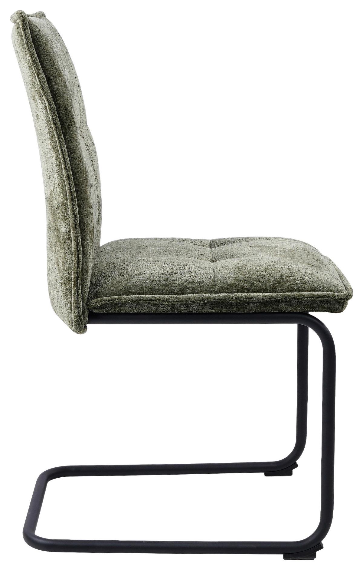 Schwingstuhl Como Grün - Schwarz/Grün, MODERN, Textil/Metall (47/92/58cm) - Mömax