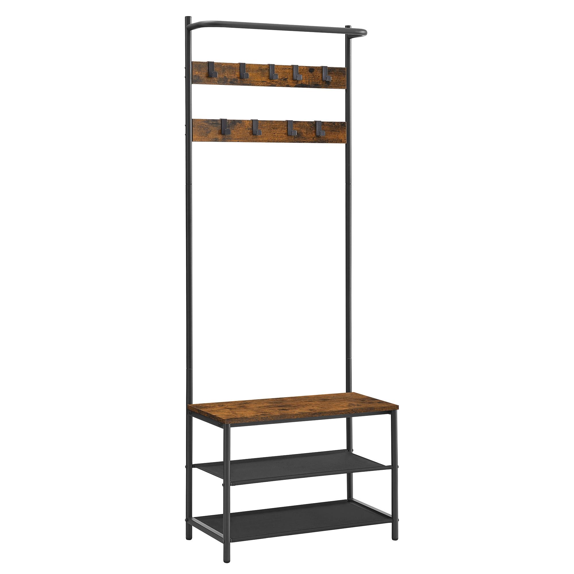 GARDEROBE HSR411B01 - Dunkelgrau/Schwarz, Trend, Holzwerkstoff/Metall (64/180/32.2cm) - MID.YOU