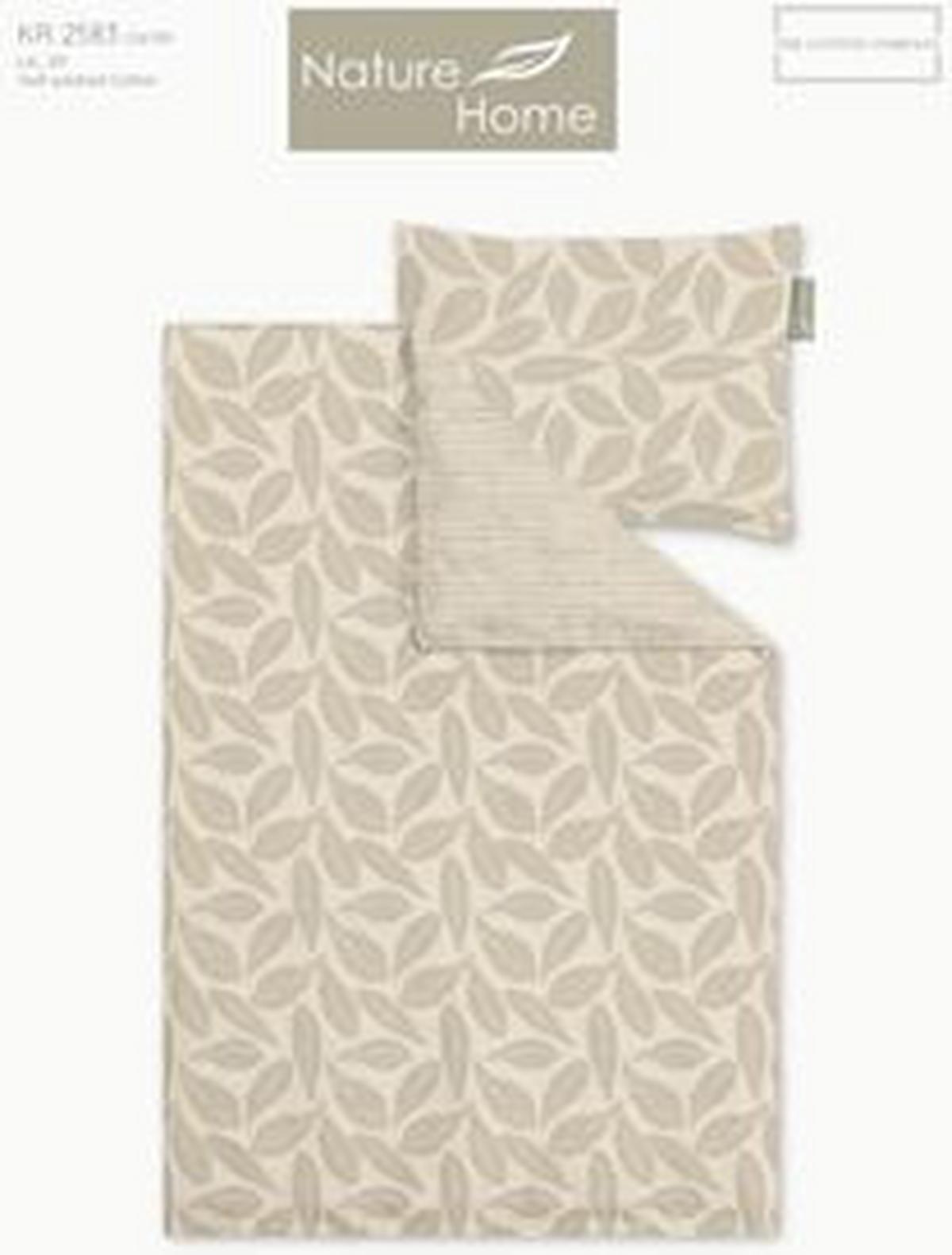 Posteljina Nature Home Wende 140x200/60x80cm - bež, tekstil (140/200cm) - Mömax