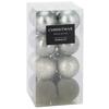 Christbaumkugel-Set Romy Silberfarben 16-teilig - Silberfarben, KONVENTIONELL, Kunststoff (5cm) - Mömax