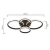 LED-TAKLAMPA MAXI - kromfärg/svart, Modern, metall/plast (62/46/9cm) - Mömax