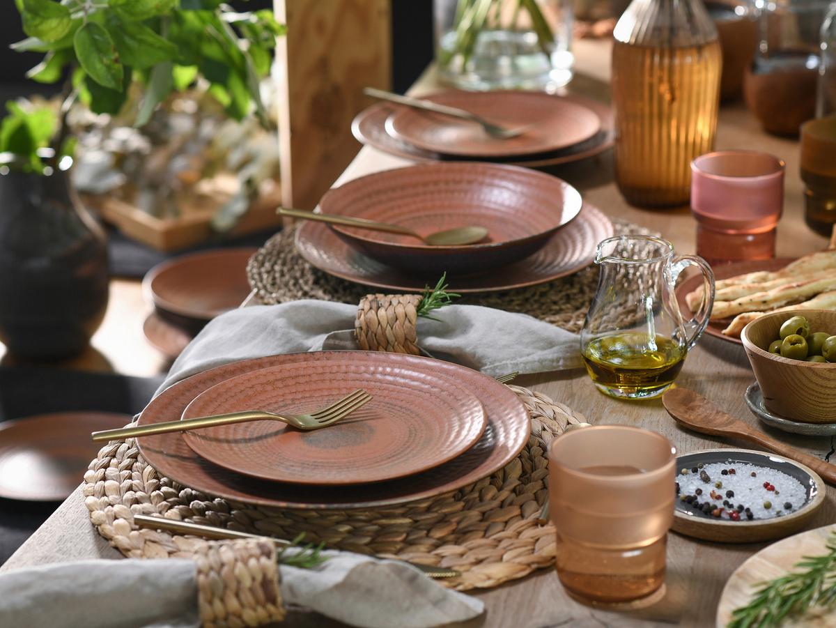 Jedilni Servis Neapel Terra, 16-Delni - rjava/terakota, Basics, keramika - Creatable