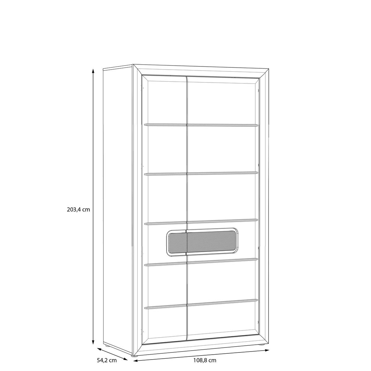 Dulap de haine Tiziano - bej/culoare lemn stejar, Modern, plastic/metal (108,8/203,4/54,2cm) - Modern Living
