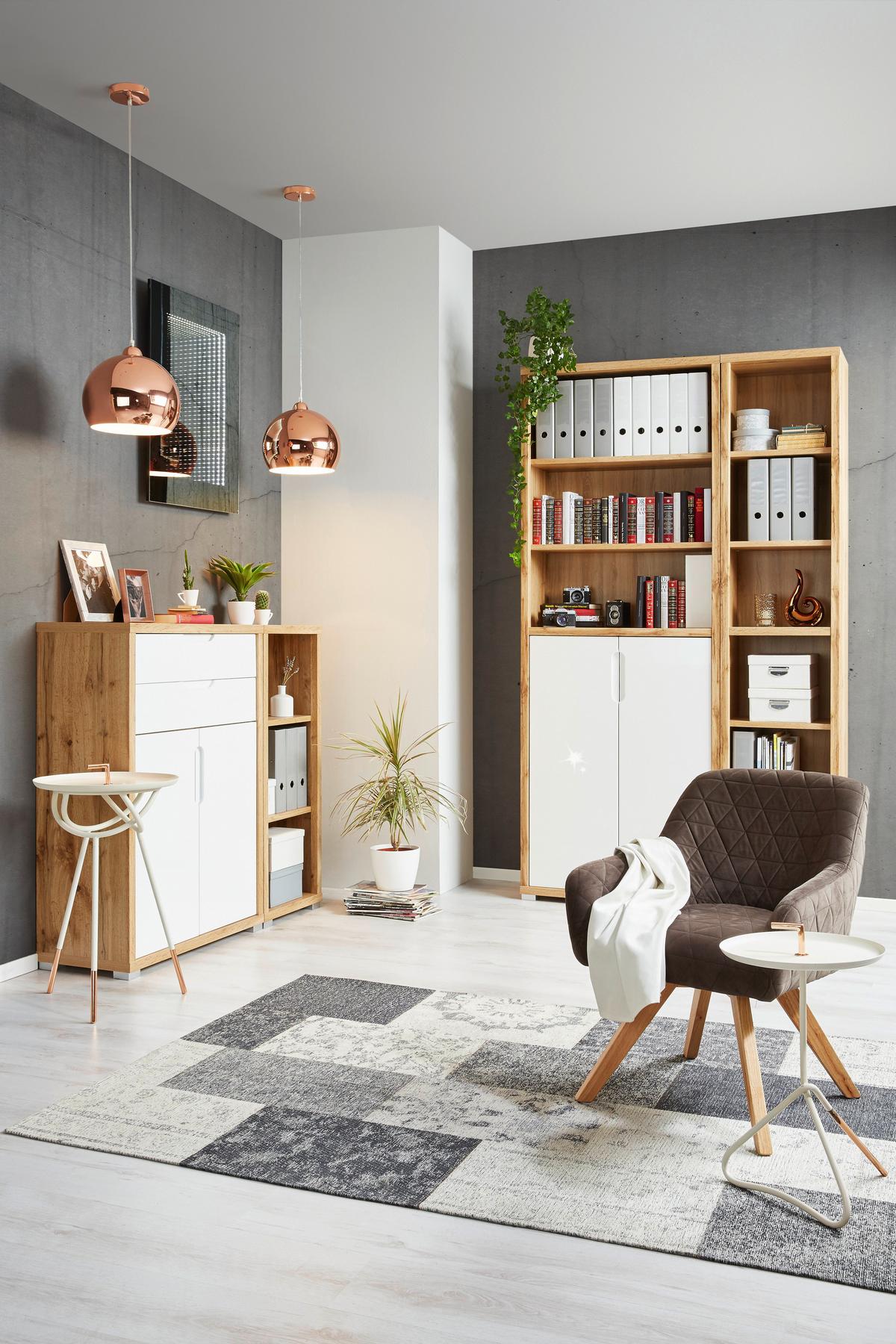 LUSTRO ŚCIENNE WHITE SHINE -SB- - biały, Modern, materiał drewnopochodny/szkło (30/50cm) - Mömax