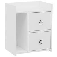 NACHTTISCH VENUS - Weiss, Design, Holzwerkstoff (50/60/35cm) - MID.YOU