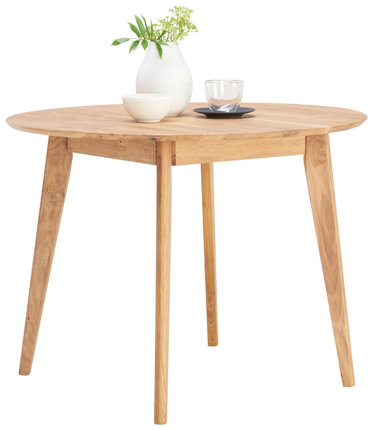 STÓŁ DO JADALNI TALLINN - kolor dębowy, Design, drewno (100/100/76cm) - Cantus