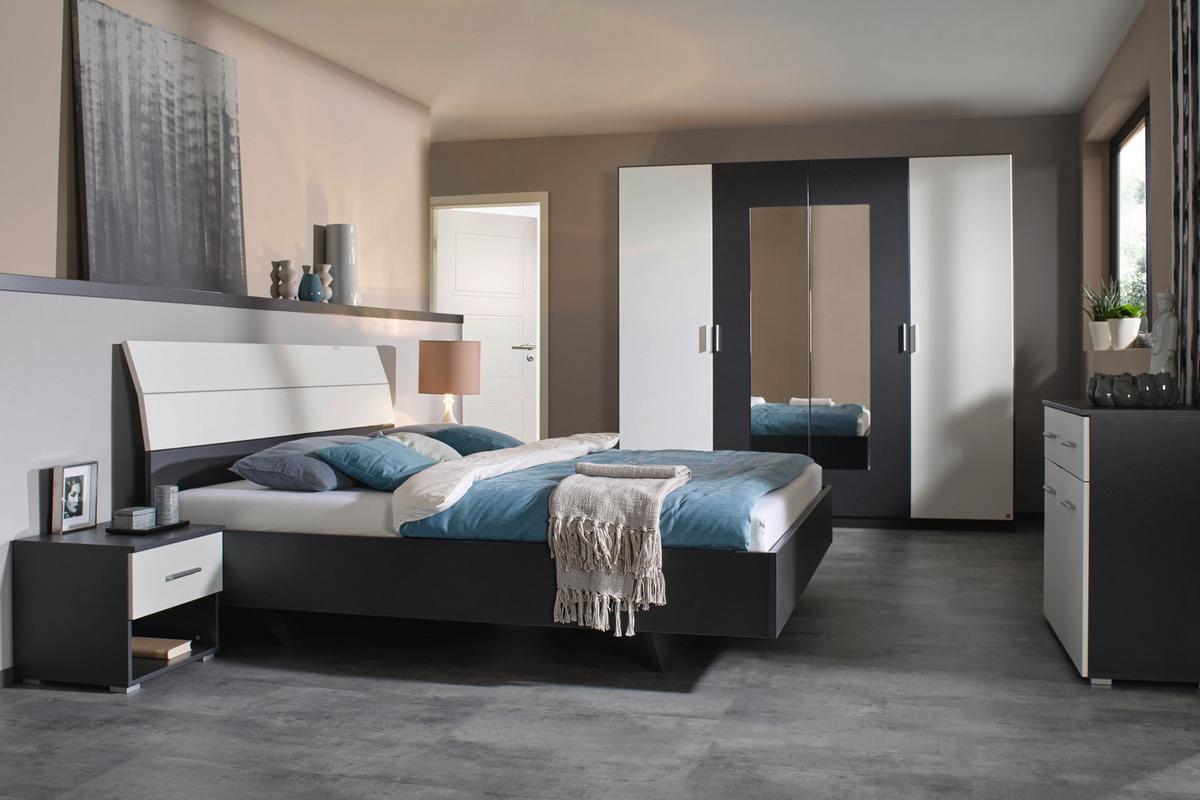 DULAP USI ROTATIVE BORNEO - alb/gri, Basics, material pe bază de lemn (181/210/54cm) - Modern Living