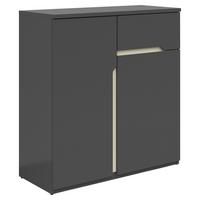 Kommode Manhatten in Grau/Graphitfarben - Graphitfarben/Schwarz, Modern, Holzwerkstoff/Kunststoff (85/95/42cm) - Premium Living