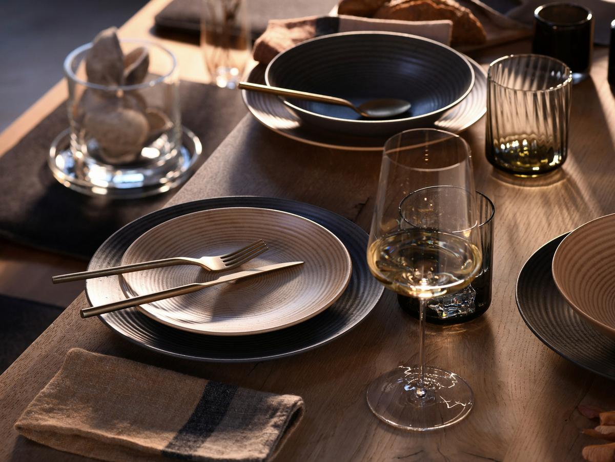 Jedilni Servis Catania Mix, 18-Delni - antracit/peščene barve, Design, keramika - Creatable