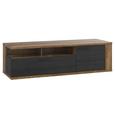 Tv-element Lacjum - črna/hrast, Moderno, kovina/umetna masa (161,5/46,7/52,3cm) - Mömax modern living Tv-element Lacjum - črna/hrast, Moderno, kovina/umetna masa (161,5/46,7/52,3cm) - Mömax modern living