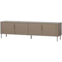LOWBOARD Gunnar Schlammfarben B: 200cm - Schlammfarben/Schwarz, Design, Holz/Metall (200/56/44cm) - Livetastic