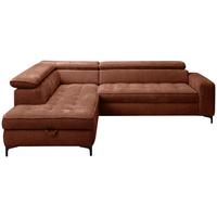 Kutna Garnitura Talia - boje hrđe/crna, Basics, tekstil/metal (203/70-90/251cm) - Modern Living