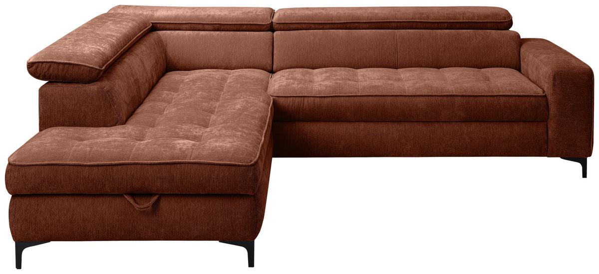 Kutna Garnitura Talia - boje hrđe/crna, Basics, tekstil/metal (203/70-90/251cm) - Modern Living