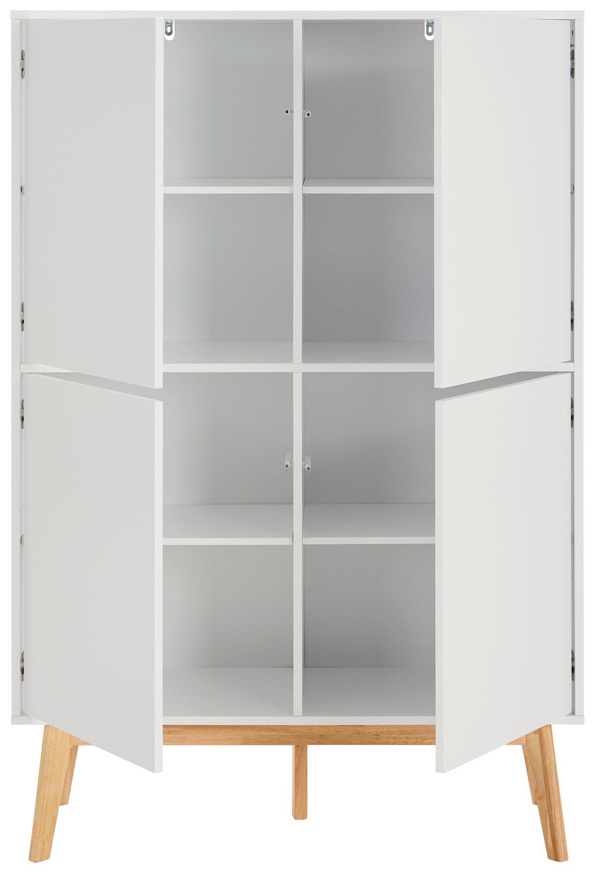 KOMODA WYSOKA KOPA - kolor naturalny/biały, Design, materiał drewnopochodny/drewno (100/149/40cm) - MID.YOU