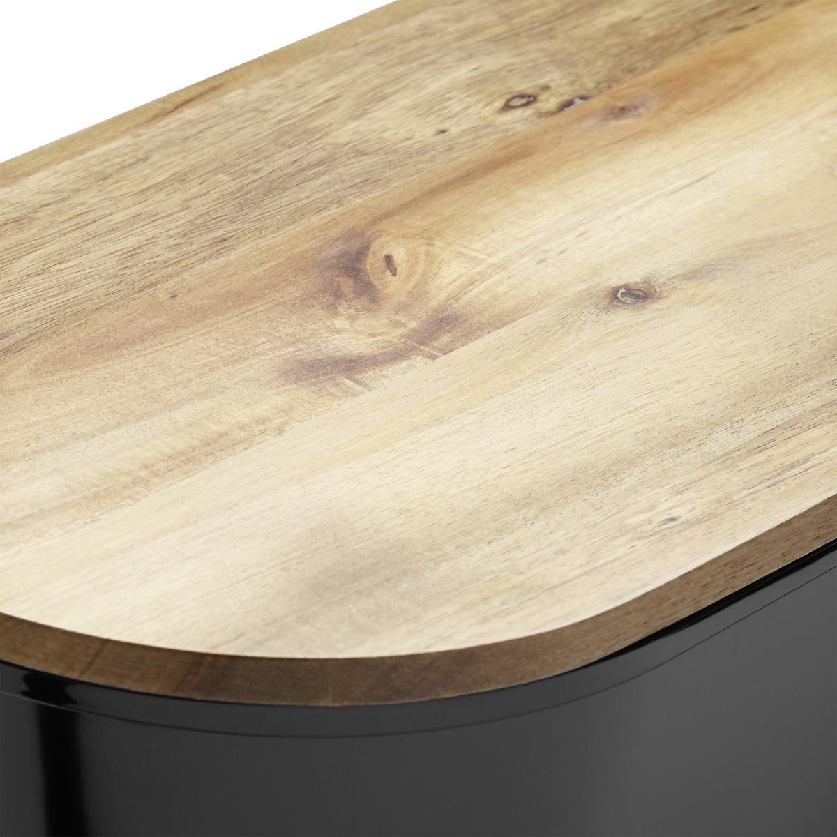 Škatla Za Kruh Fresh, Črna - črna/barve akacije, Trend, umetna masa/les (37/21,5/17,2cm) - Echtwerk