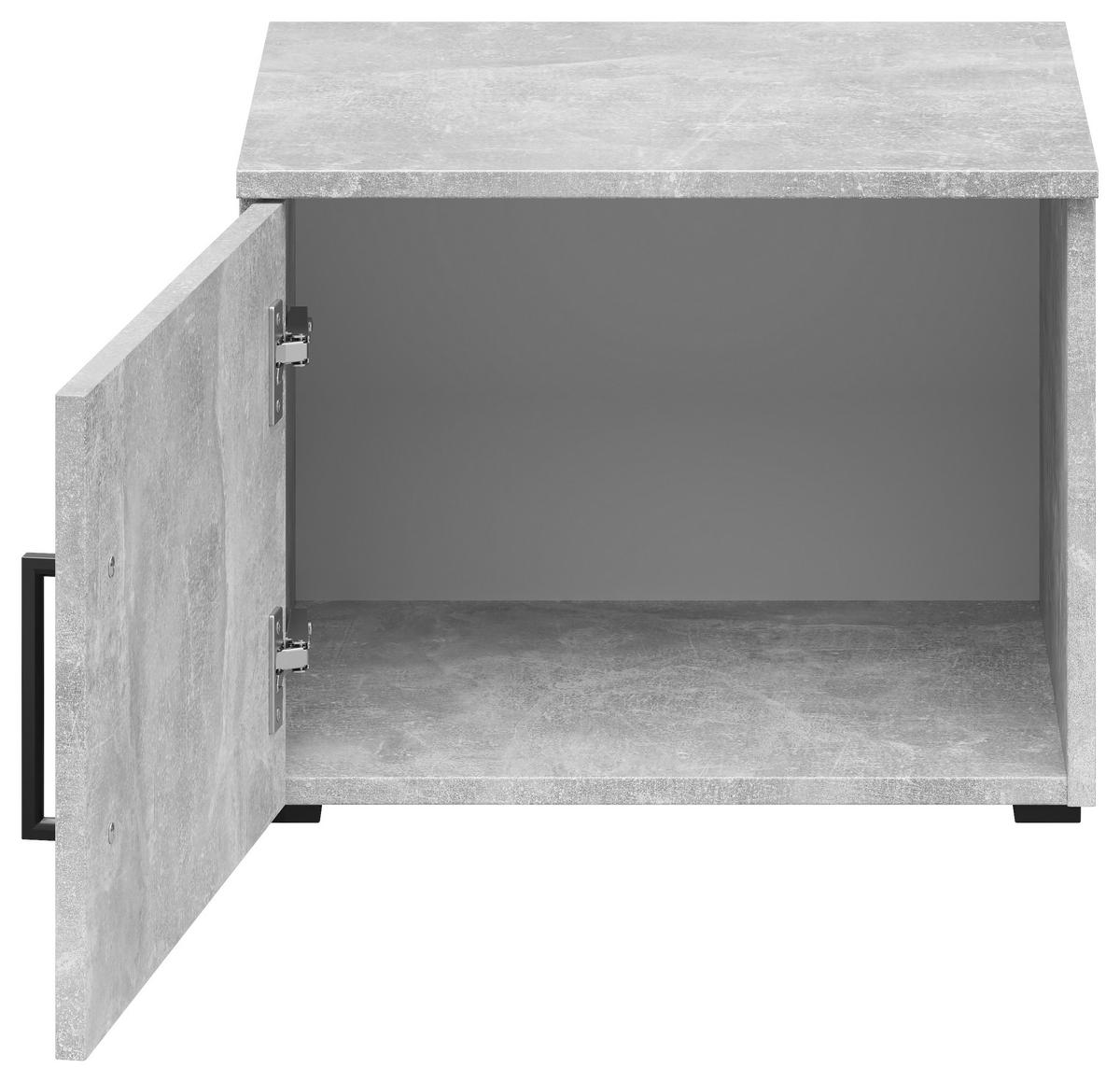 Aufsatzschrank Multistauraum Betonoptik - Schwarz/Grau, MODERN, Holzwerkstoff/Kunststoff (45/35/40cm) - Mömax