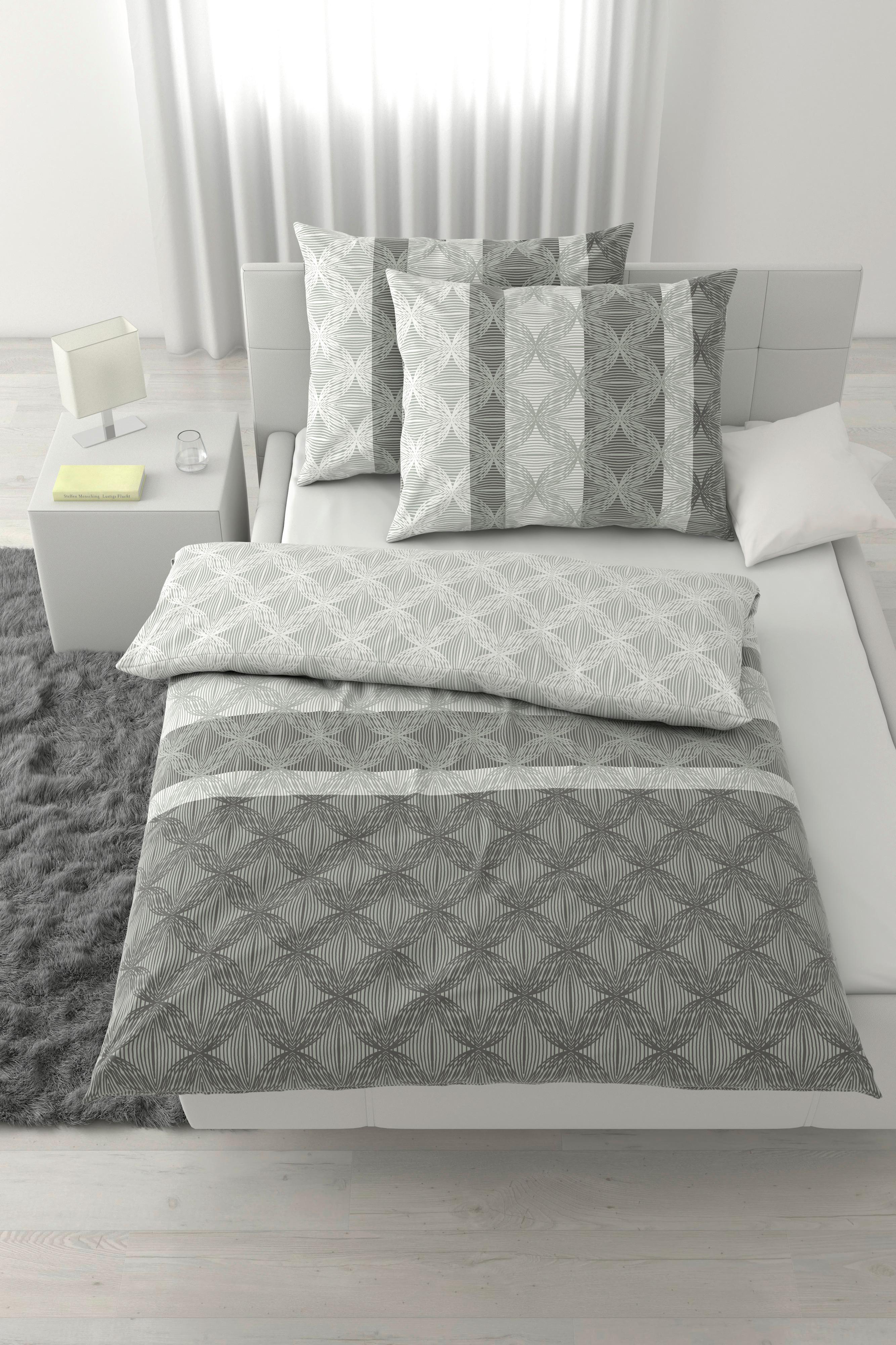 Lenjerie de pat Carlos cca. 200x220/2x50x70 cm - gri, Modern, textil (200/220cm) - Mömax