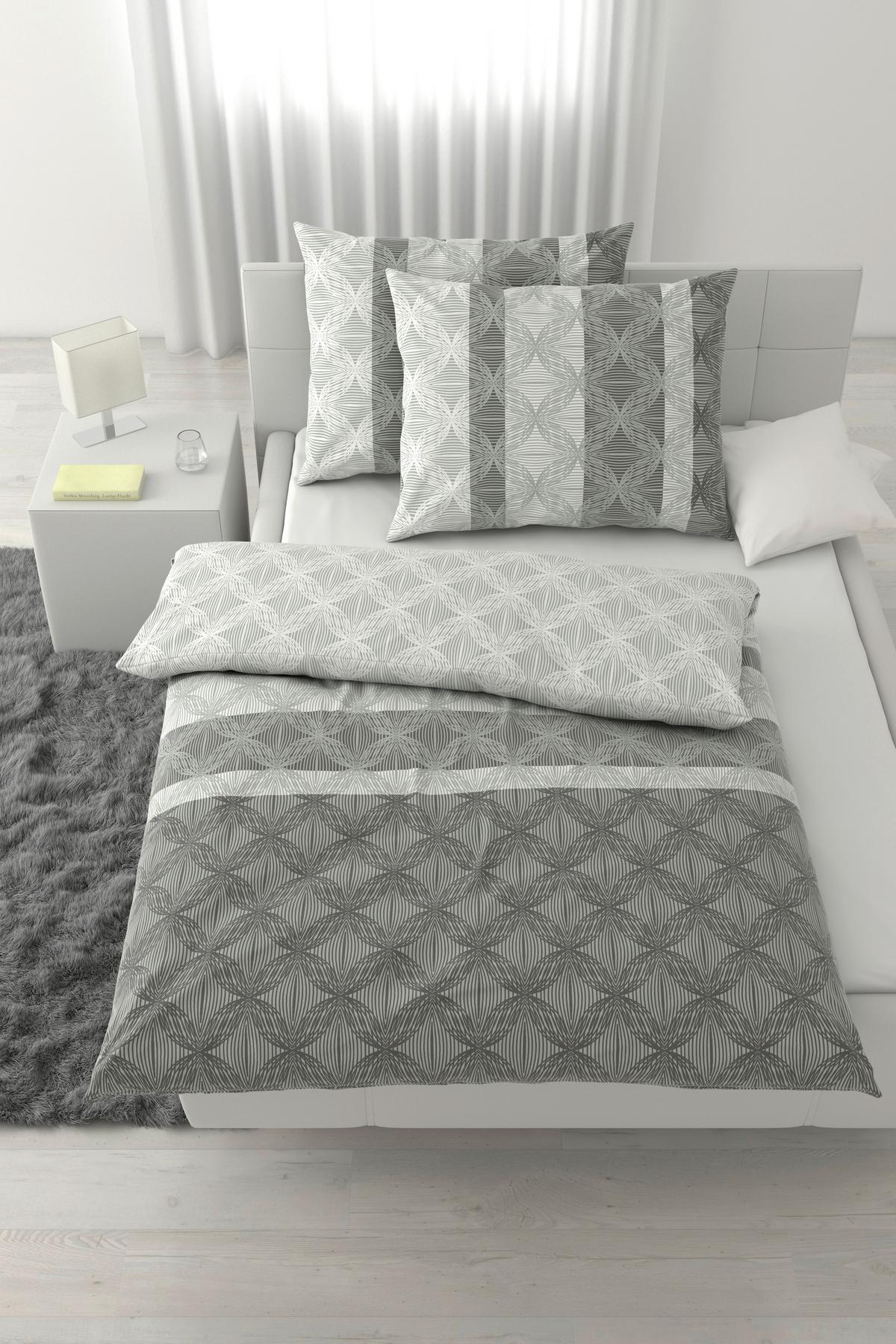 Lenjerie de pat Carlos cca. 200x220/2x50x70 cm - gri, Modern, textil (200/220cm) - Mömax