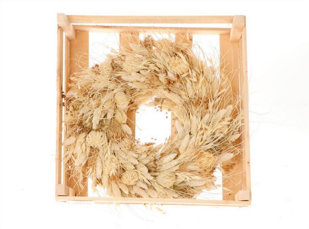 WIANEK Z SUSZONYCH KWIATÓW 162201111 - kolor naturalny/brązowy, Trend, materiały naturalne (35cm)