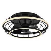 Stropni Ventilator 03637 Linay - črna/opal, Design, kovina/umetna masa (50/18cm) - Globo