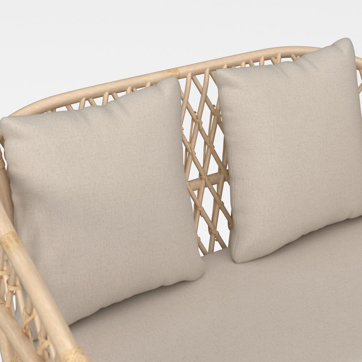 KOMPLET MEBLI TARASOWYCH CALIFORNIA - kolor naturalny, Natur, drewno (62/121/98/80/80/51/71/71/58cm) - Ambia Garden