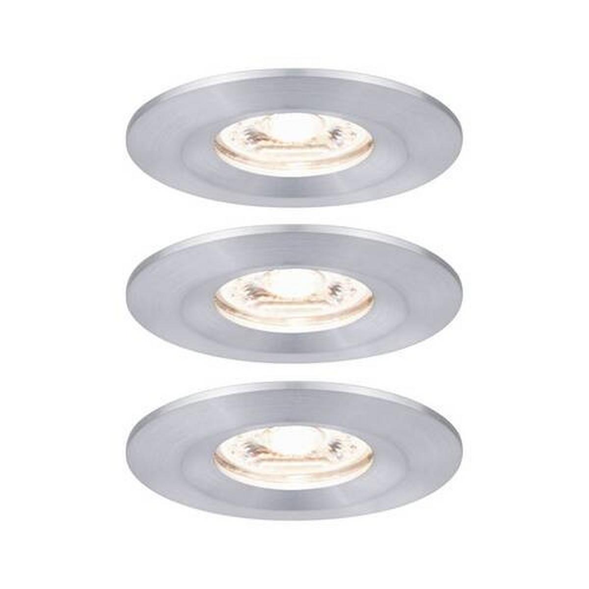 LED-Deckenleuchte Nova mini max. 4 Watt, 3-teilig - Alufarben, Basics, Metall (6,5cm) - Paulmann