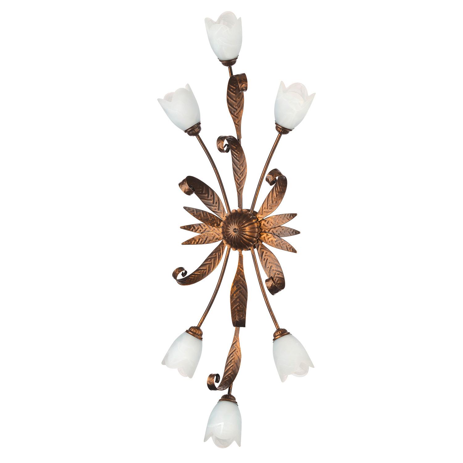 Deckenleuchte Sonia Bronzefarben max. 6 Watt - Bronzefarben, KONVENTIONELL, Glas/Metall (40/110cm)