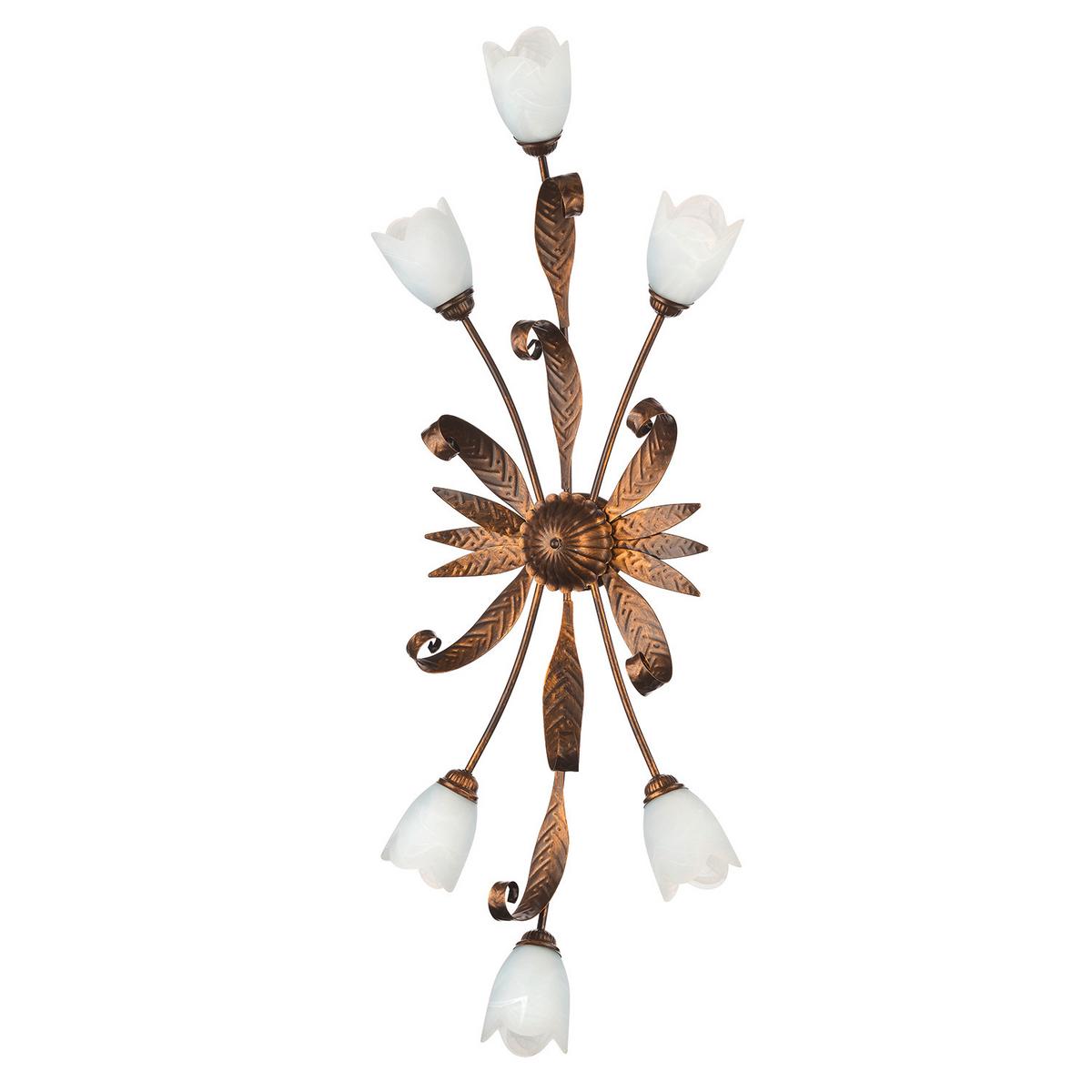 Deckenleuchte Sonia Bronzefarben max. 6 Watt - Bronzefarben, KONVENTIONELL, Glas/Metall (40/110cm)