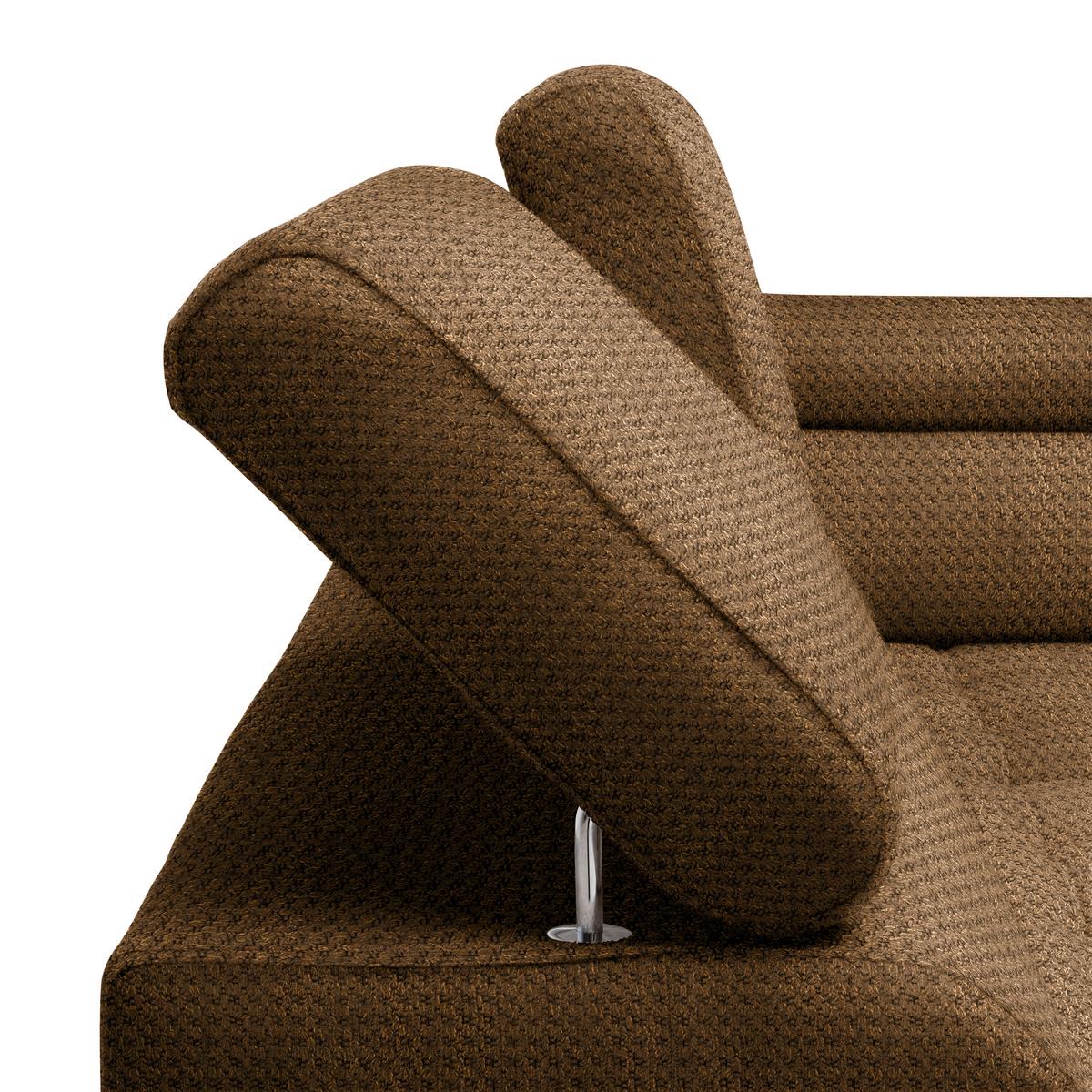 Kutna Garnitura Gremio - boje hrđe/crna, Moderno, tekstil/plastika (283/206cm) - Modern Living