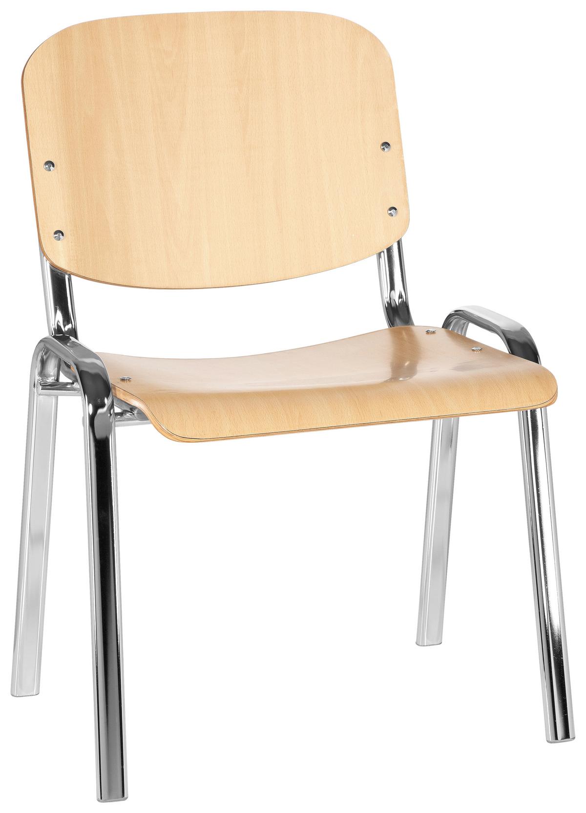 Konferenčni Stol Xt 600, Barva Bukve - barve kroma/barve bukve, Basics, kovina/les (58/81/48cm) - MID.YOU