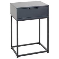 Nachtkästchen Ilva Anthrazit/Schwarz - Anthrazit/Schwarz, KONVENTIONELL, Holzwerkstoff/Metall (40/60/28cm) - Mömax