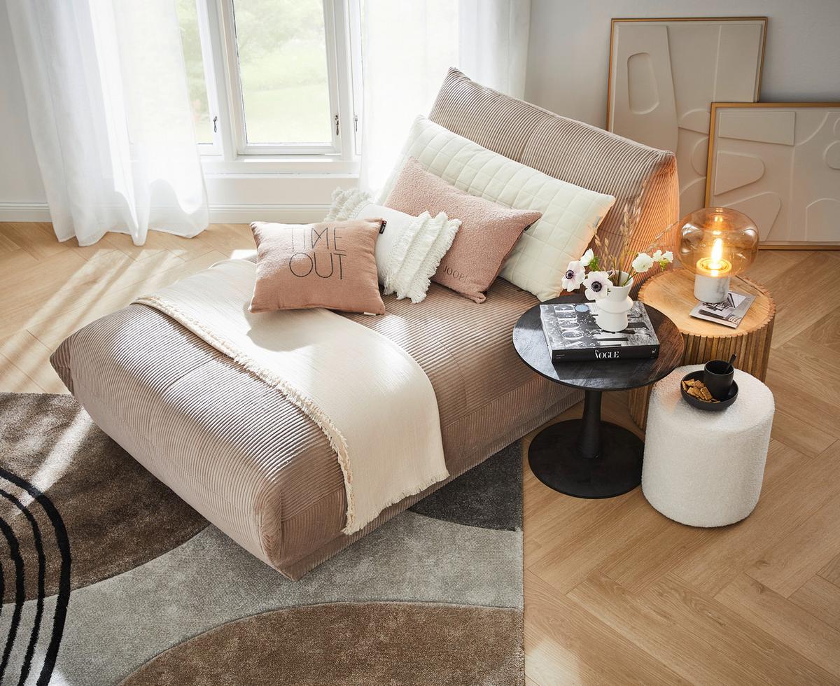 Modul Sofa Giselle Ottomane Taupe - Taupe, Trend, Textil (105/80/185cm) - Livetastic