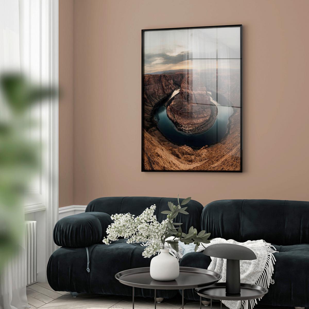 Glasbild Multicolor ca. 80x120cm - Multicolor, Basics, Glas/Holz (80/120cm)