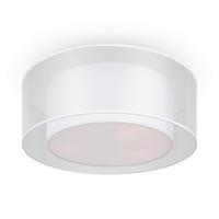Deckenleuchte Bergamo Weiß max. 60 Watt - Transparent/Weiß, Trend, Kunststoff/Textil (52/18cm) - MAYTONI
