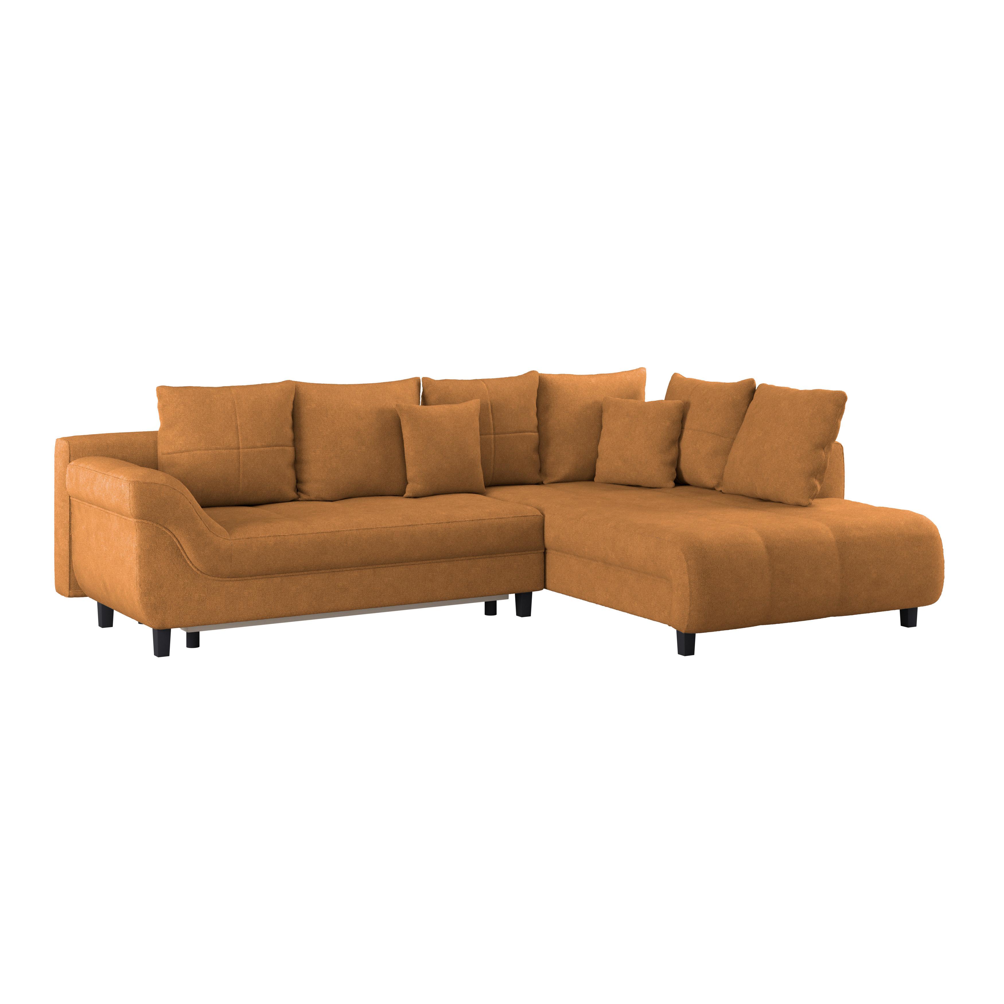 Colțar MENDOZA - portocaliu/gri, Design, textil (309/197cm) - Modern Living
