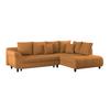 Kutna Garnitura Mendoza - narančasta/siva, Design, tekstil/drvo (309/197cm) - Modern Living