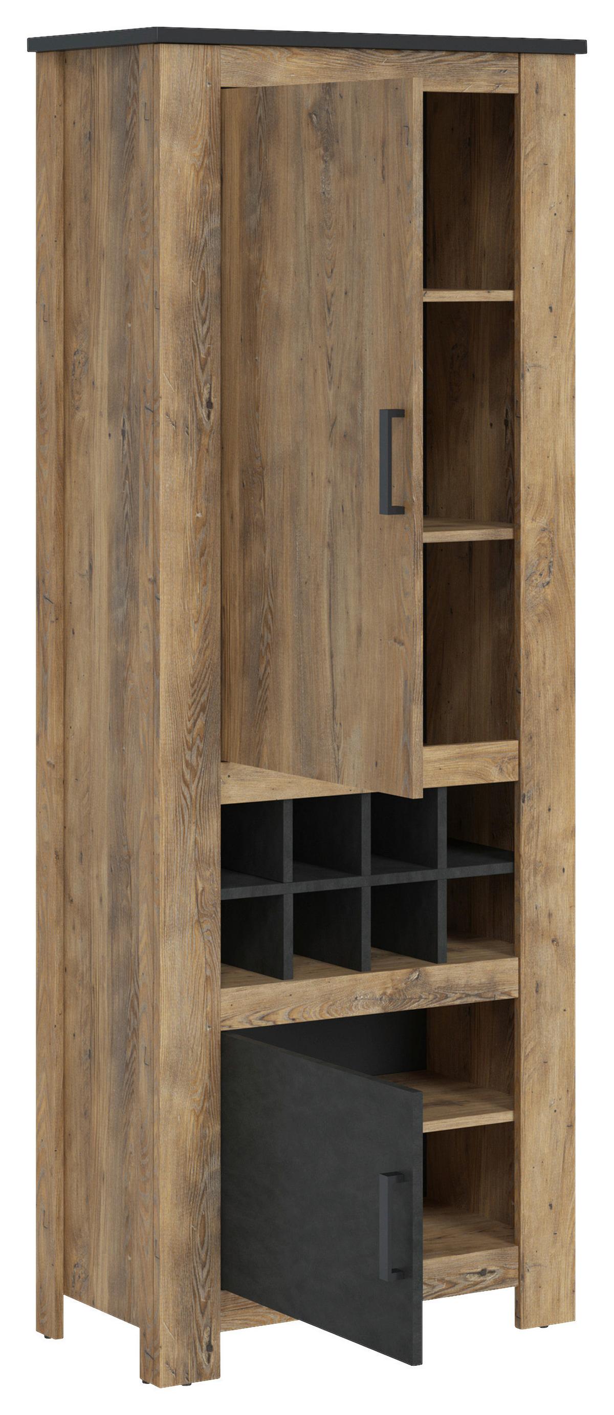 Vitrină RAPALLO - castaniu, Modern, material pe bază de lemn (74/191,1/38,5cm) - Modern Living