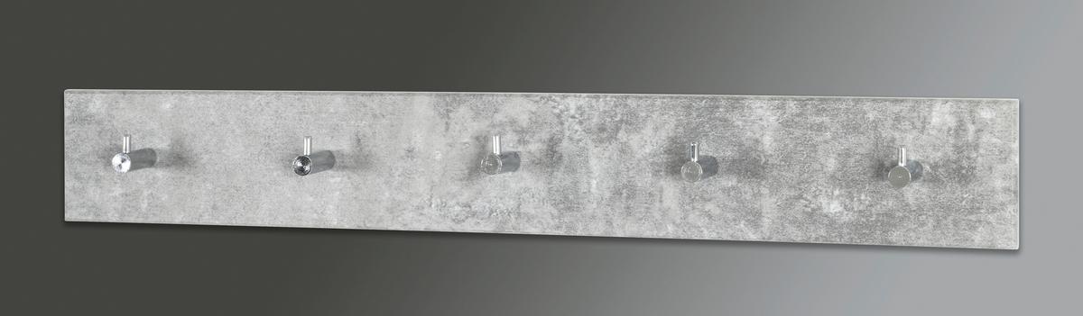 Stenski Obešalnik Eddy 5, Siva - siva, leseni material (57/8/5cm) - Mömax