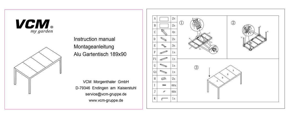 Gartentischgruppe Schwarz 7-teilig - Anthrazit/Schwarz, Basics, Glas/Textil - Gardenson