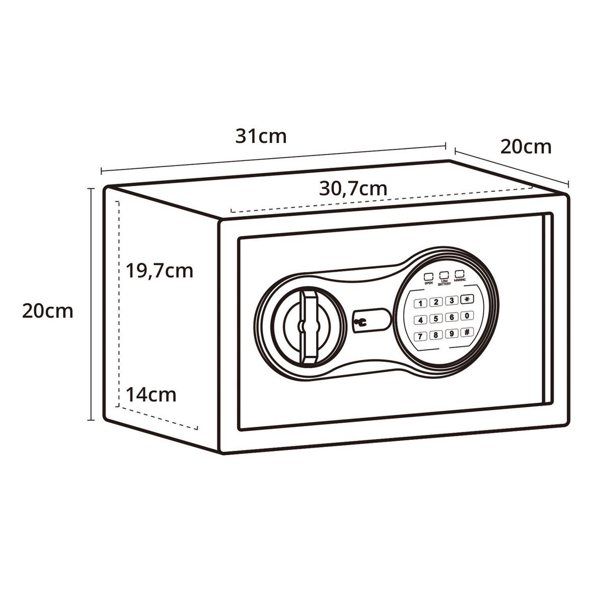 Trezor Safe Compact Iii, Črna - črna, Basics, kovina (31/20/20cm) - MID.YOU