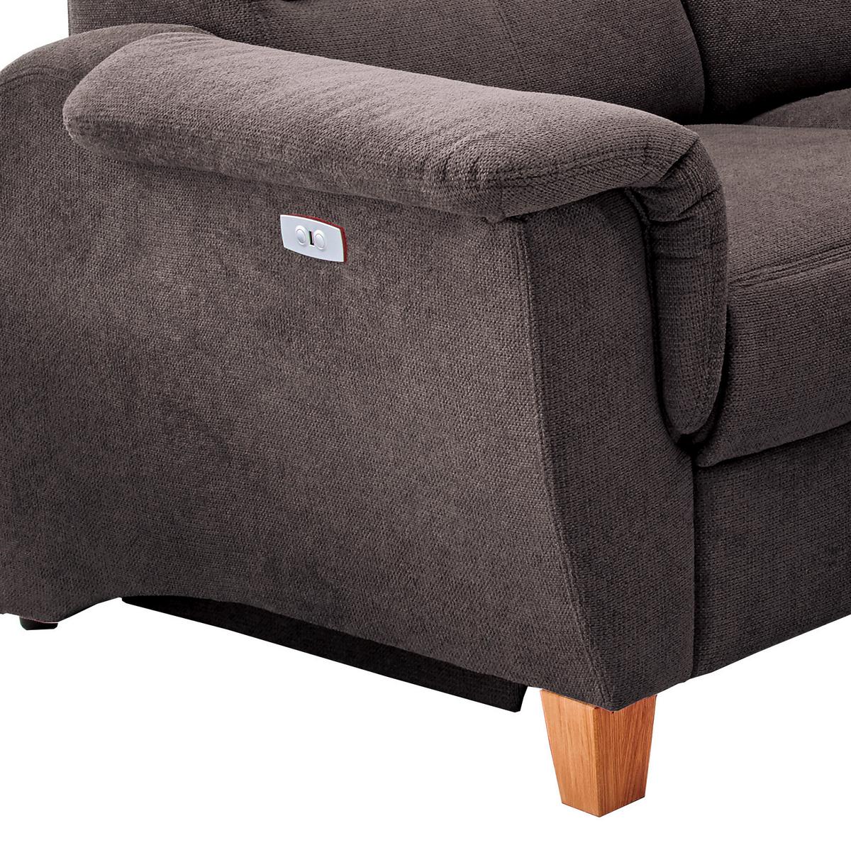 Ecksofa Parole Anthrazit Struktur - Wildeiche/Anthrazit, KONVENTIONELL, Holz/Textil (241/238cm) - Livetastic