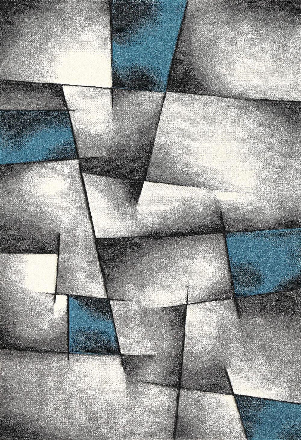 Webteppich Brilliance Türkis ca. 120x170cm - Türkis, KONVENTIONELL, Textil (120/170cm)