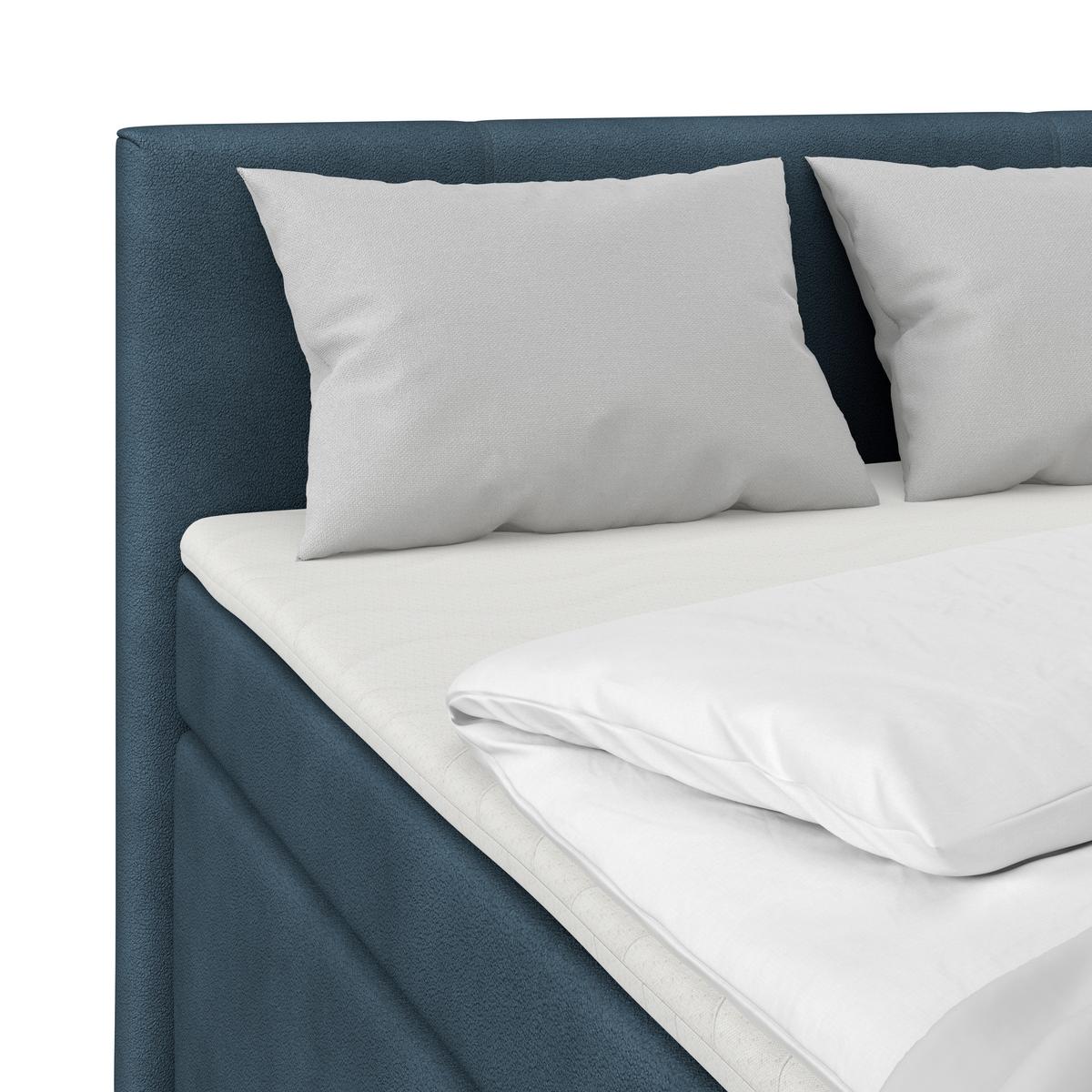 Boxspring Krevet Mira - tamno plava, Konvencionalno, metal/tekstil (140/200cm) - Best Price