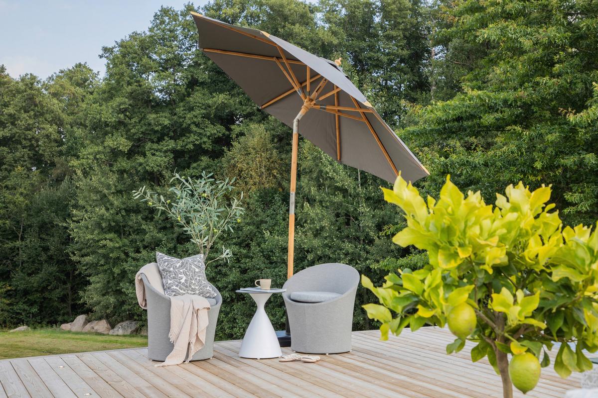SONNENSCHIRM CEROX - Grau, KONVENTIONELL (270/250cm) - Gardenson