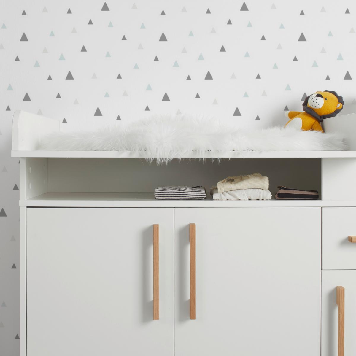 Previjalna Komoda Luna -Exklusiv- - bela/hrast artisan, Konvencionalno, leseni material (117/100cm) - Roba