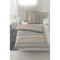 Lenjerie de pat Zickzack cca. 200x220/2x50x70 cm - bej, Konventionell, textil (200/220cm) - Mömax